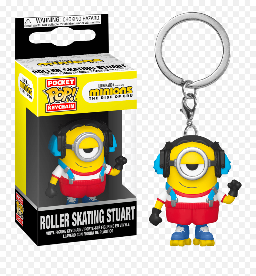 Minions 2 Rise Of Gru - Stuart Skater Pocket Pop Keychain Minions Rise Of Gru Pop Figures Png,Gru Transparent