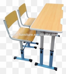 Two Seater Height Adjustable Kids Table And Chair Set School Desk - Buy Kids Table And Chair Kd School Deak And Chairadjustable Table And Office Chair Png,School Desk Png