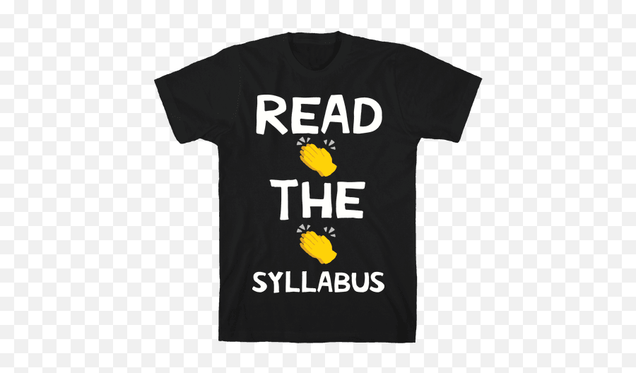 Read The Syllabus Clap Emoji Mens T - Shirt Aldi Tee Shirts Chametz Png,Clapping Emoji Png