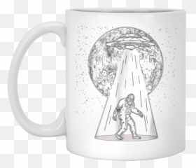 Download Bigfoot Alien Abduction S - Beer Stein Png,Flying Saucer Png