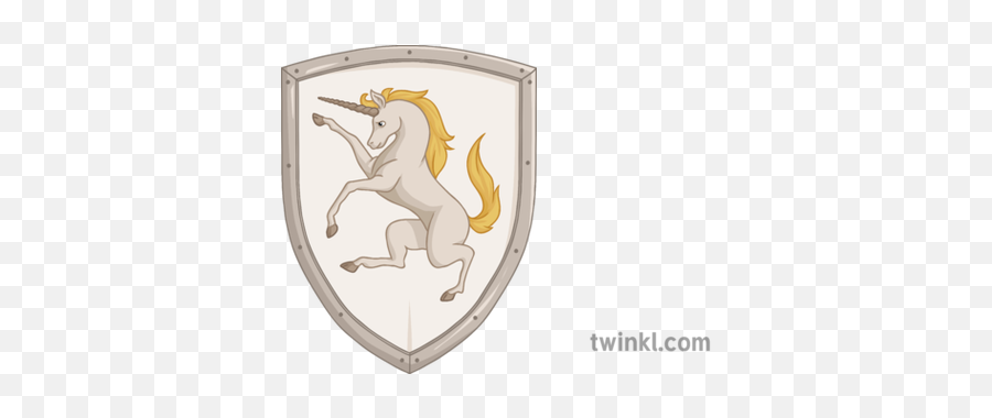 Unicorn Shield Silver History Stickers Secondary - Illustration Png,Silver Shield Png