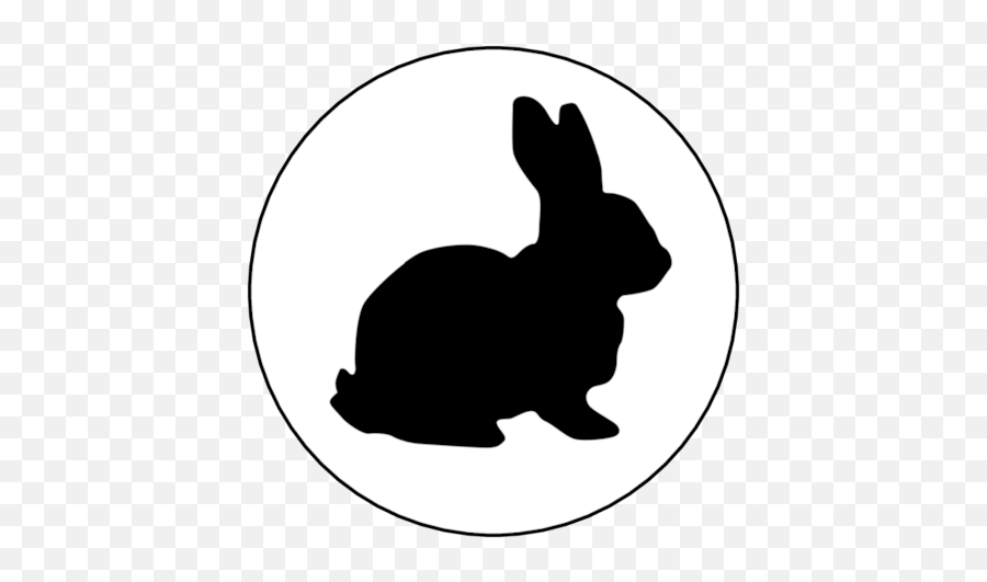 Easter Bunny Silhouette Sticker - Onlinelabelscom Silhouette Rabbit Clipart Black And White Png,Easter Bunny Png