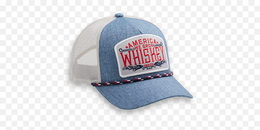 We Grow Whiskey - Blue U0026 White Hat Baseball Cap Png,White Hat Png