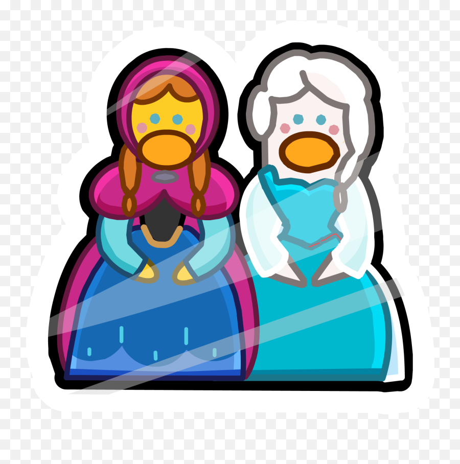 Anna And Elsa Pin Club Penguin Wiki Fandom - Elsa Penguins Png,Anna Frozen Png