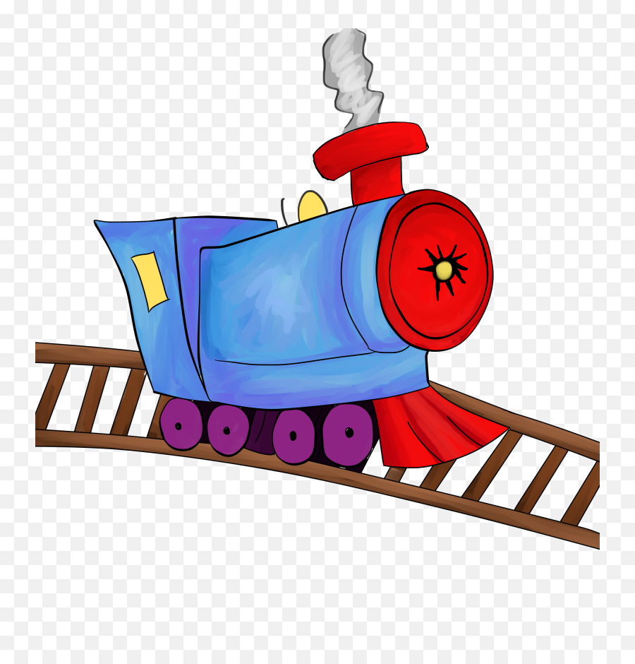 Train Tracks Cartoon - Clipart Best Train On Rail Clipart Png,Railroad Tracks Png