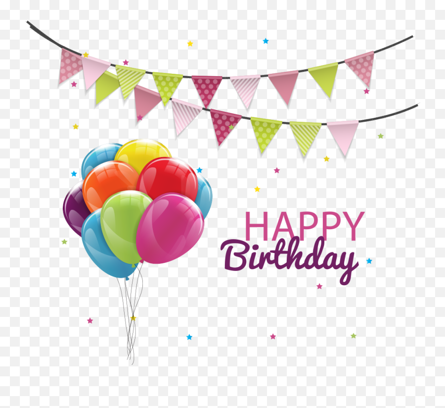Download Birthday Cake Balloon Party - Happy Birthday Happy Birthday Template Png,Birthday Balloons Png
