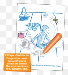 Invisible Ink With Stickers Curious George - Happy Birthday Clip Art Png,Curious George Png