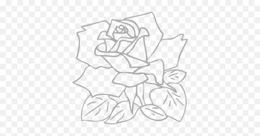 Rose Outline Png Transparent Images - Rose Clip Art,Rose Outline Png