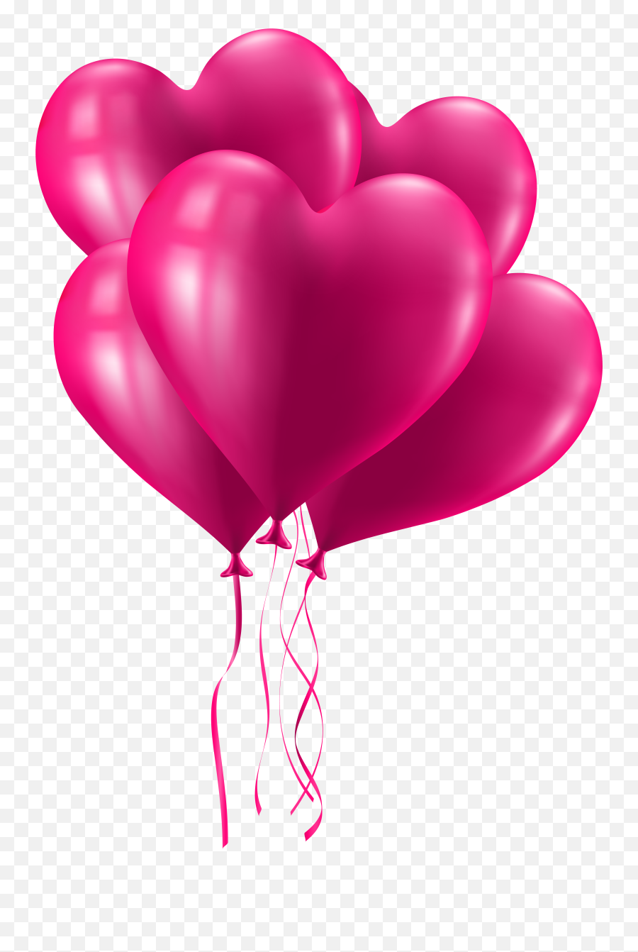 Pink - Pink Balloons Transparent Background Png,Heart Balloons Png
