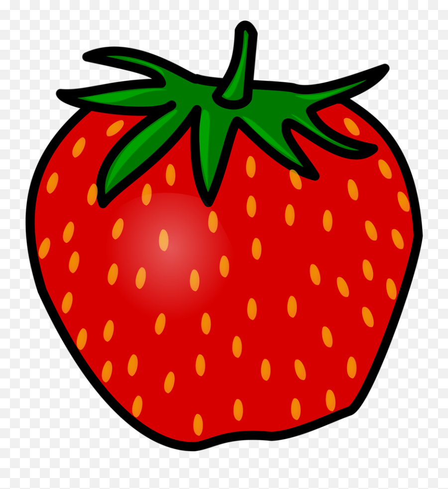 Strawberries Clipart Clear Background - Clip Art Single Fruits Png,Strawberries Transparent Background
