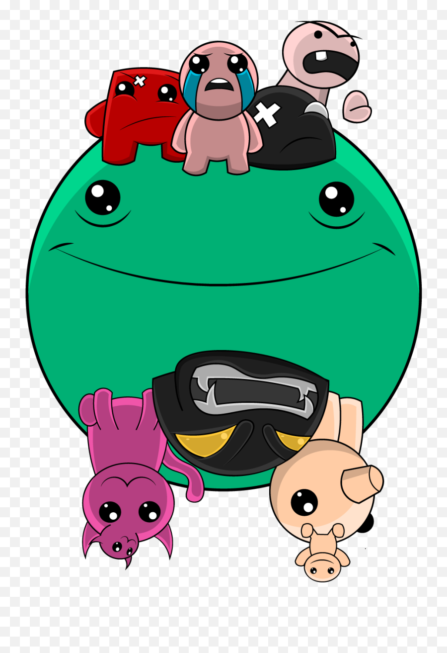 Isaac Meat Boy Ash Gish Bumbo Aether Mew Genics By - Happy Png,Super Meat Boy Logo
