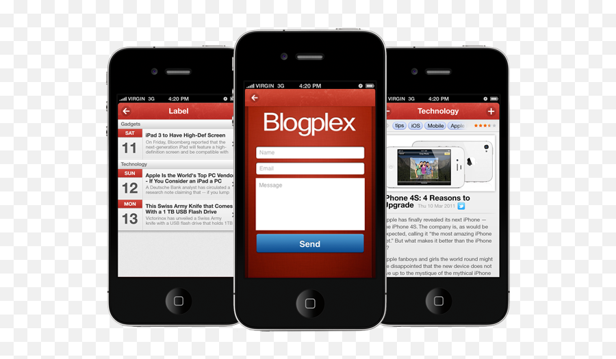 Blogplex - Technology Applications Png,Iphone Template Png
