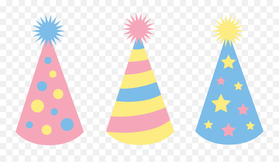 Hats Clipart Happy Birthday - Party Hat Vector Png,Party Hat Transparent