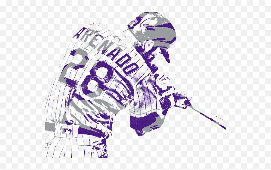 Nolan Arenado Colorado Rockies Pixel Art 1 Shower Curtain - Nolan Arenado Drawing Png,Colorado Rockies Logo Png