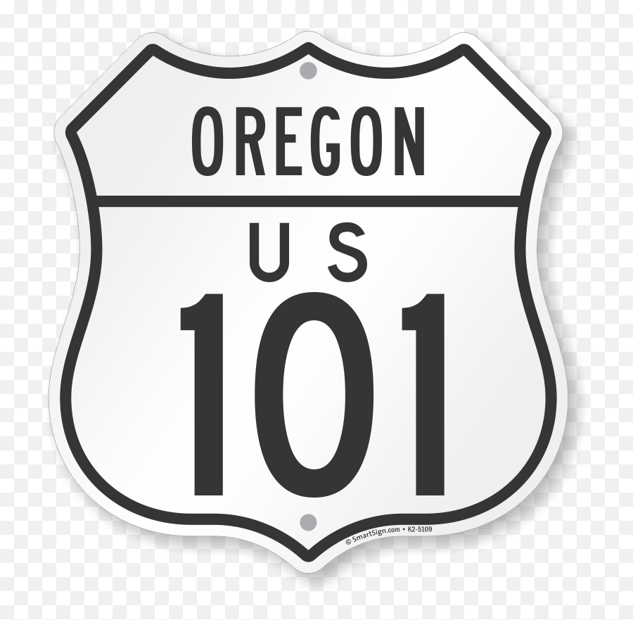 Us 101 Oregon Route Marker Shield Sign - Downsview Park Png,Interstate Sign Png