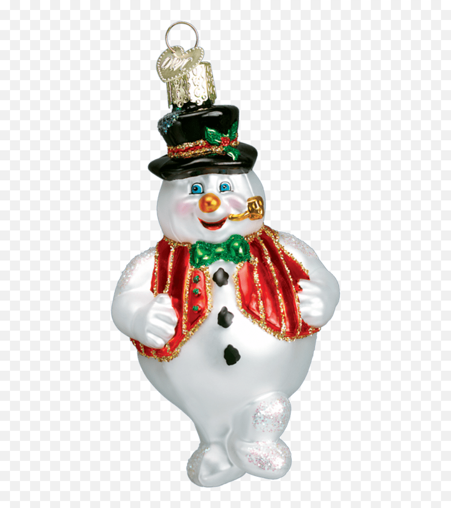 Old World Christmas Blown Glass Mr Frosty Ornament - Costume Hat Png,Frosty The Snowman Icon