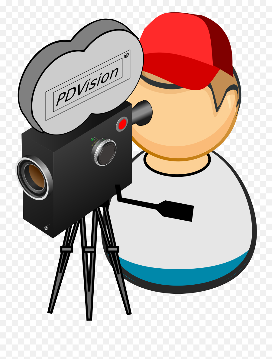 Camera Man Vector Clipart Image - Camera Operator Cartoon Camera Gif Png,Cameraman Icon