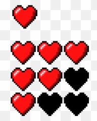 Pixel Hearts Png - Heartshealth 136982 Vippng Girly