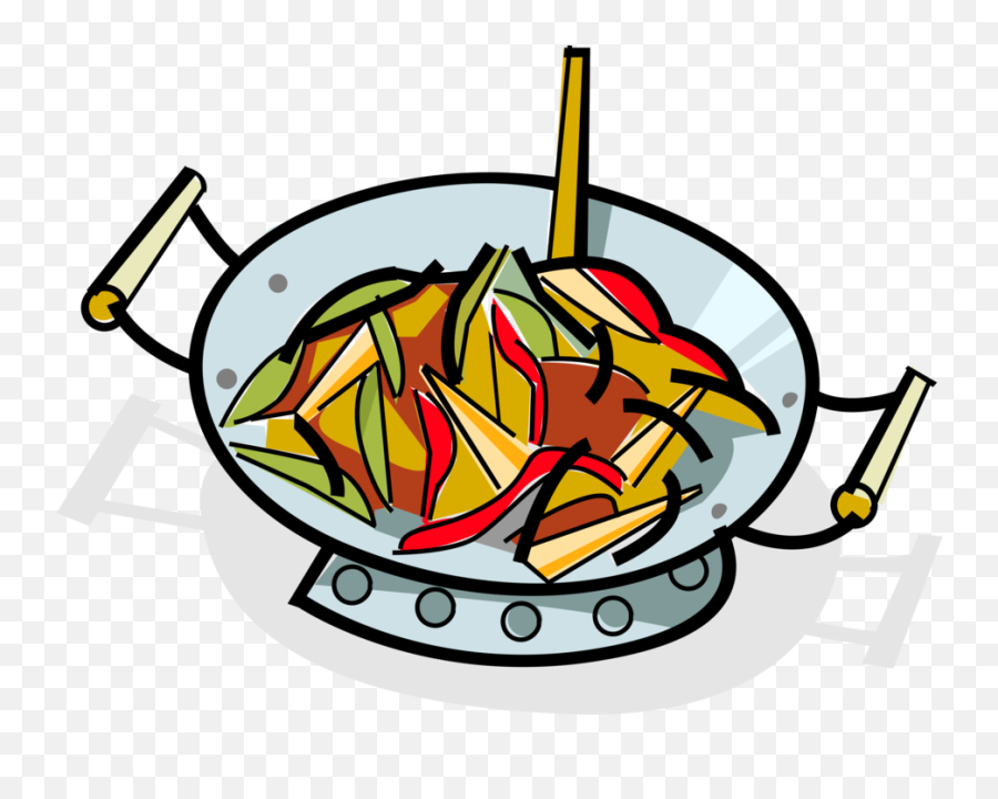 Vector Illustration Of Chinese Cuisine Asian Stir - Fry Stir Cartoon Stir Fry Clipart Png,Stir Fry Icon