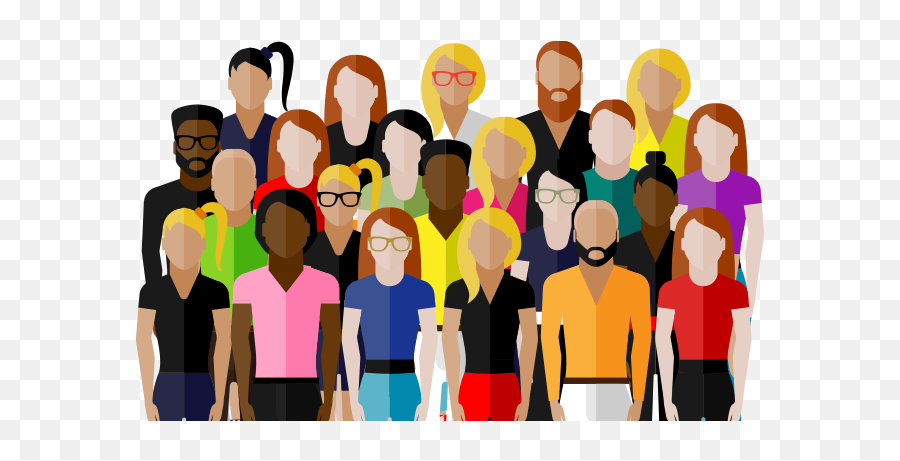 Cartoon Crowd Png 1 Image - Avoid Crowded Places Cartoon,Crowd Of People  Png - free transparent png images 