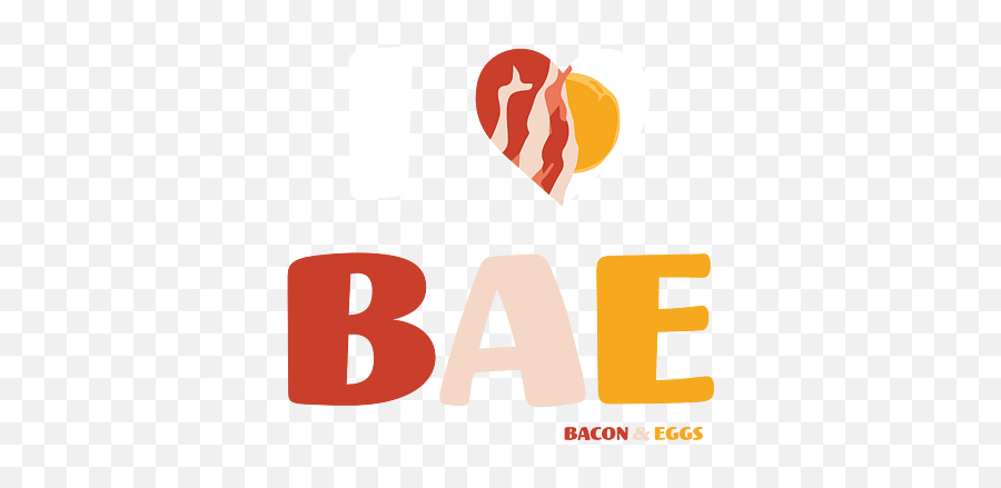 Funny Food I Heart Bae Bacon And Eggs Puzzle For Sale By - Language Png,Bacon And Eggs Icon