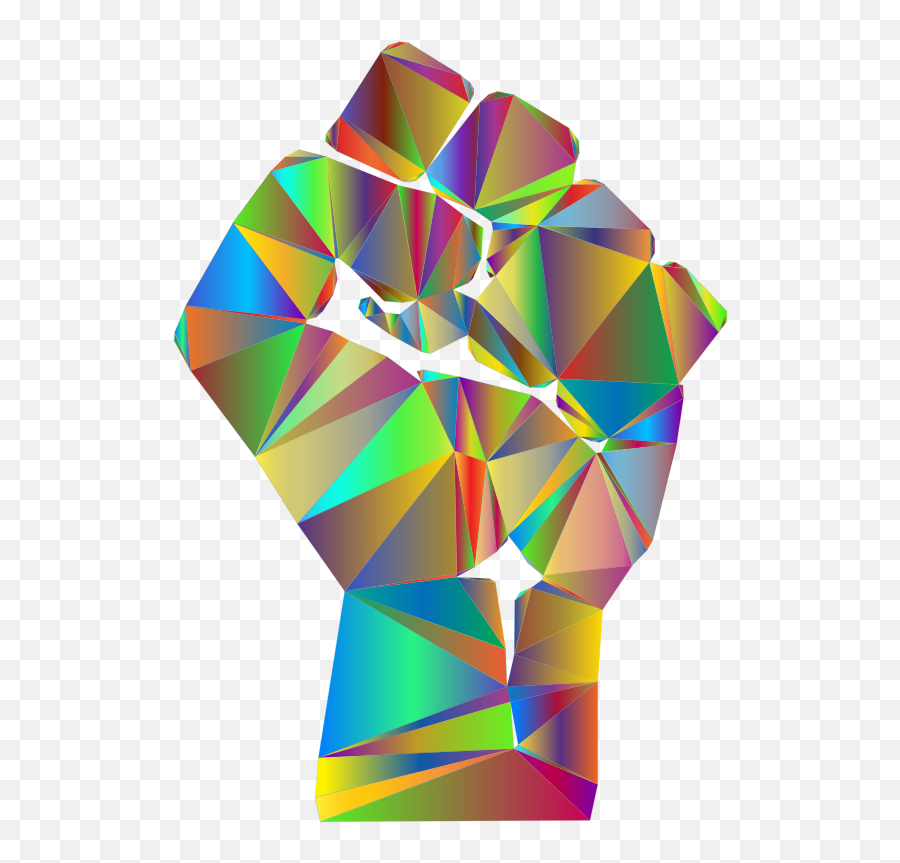 Low Poly - Colorful Hand Fist Png,Fist Png