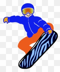 Snowboarder Blue Hat - Clipart png
