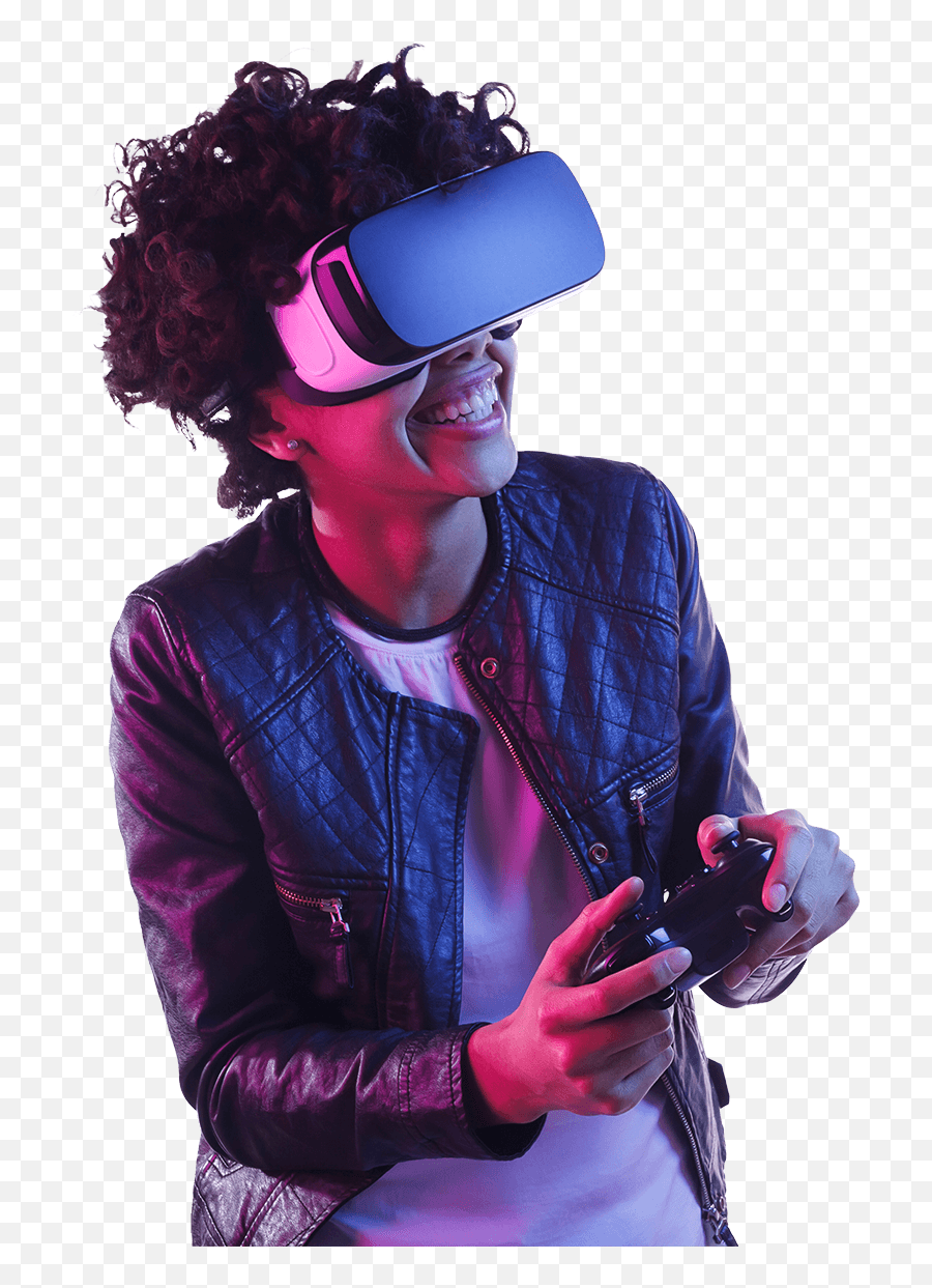 Publicity With Gamers Esport Players And Gaming Youtubers - Teen Wearing Vr Png,Icon Merc Hero Leather Jacket