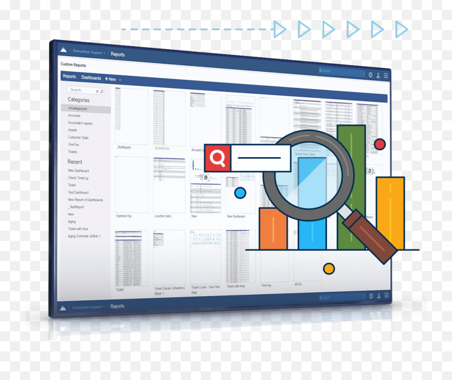 Sherpadesk Data Reporting Software Helps You See In - Vertical Png,Autotask Icon