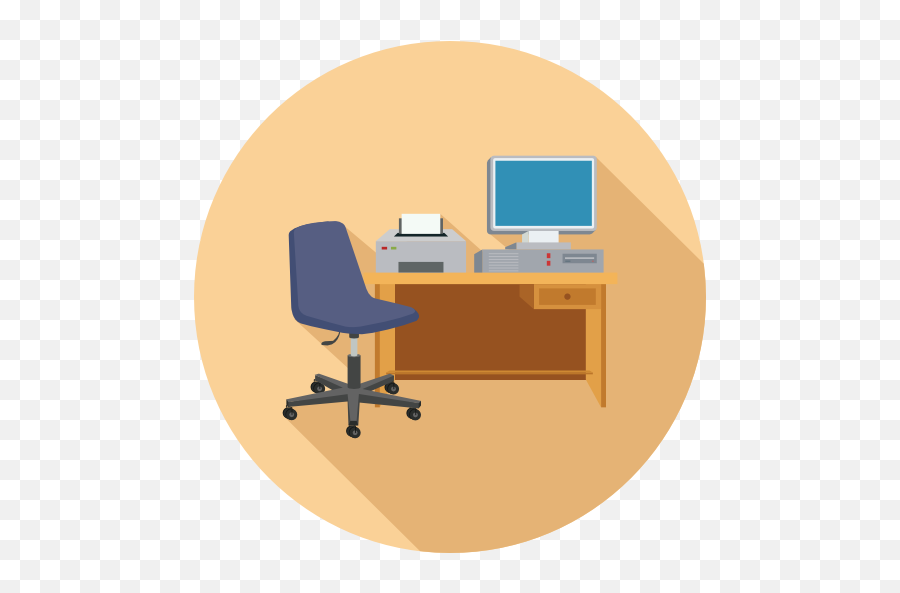 Office - Free Computer Icons Icono Mobiliario Oficina Png,Computer Desk Png