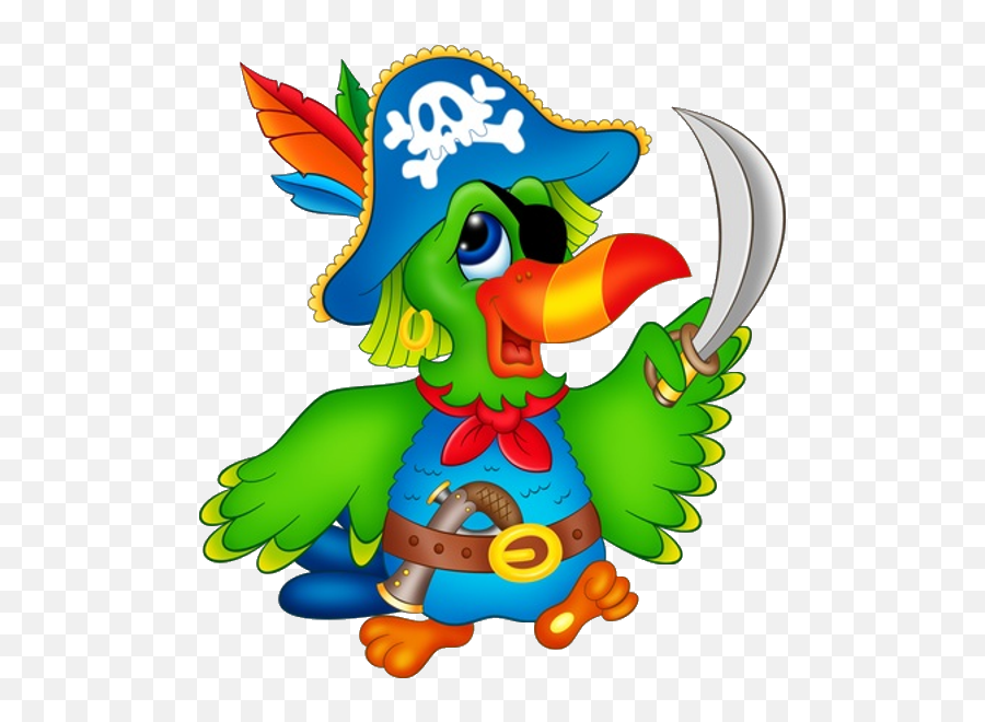 Funny Cartoon Bird Clip Art Images - Cartoon Pirate Parrot Png,Pirate Parrot Png