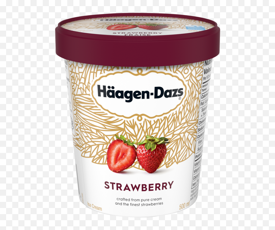Strawberry Ice Cream Haagen - Dazsca Haagen Dazs Ice Cream Png,Transparent Strawberry