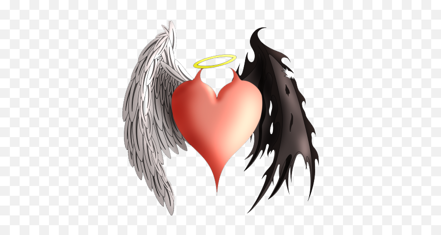 Download And Heart Devil Angel Tattoo Demon Demons Clipart - Heart Tattoo Designs Png,Demon Transparent Background