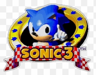 Sonic 3 Whatsapp Stickers - The Hedgehog 3title Screen png