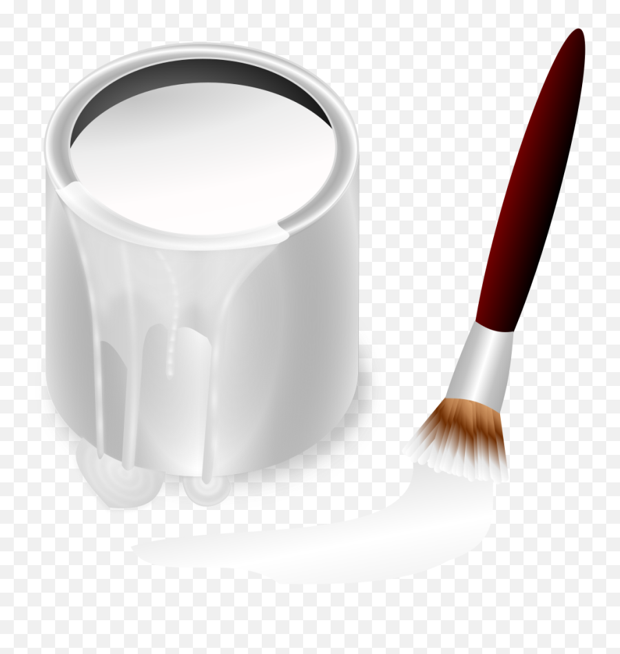 Brushwhitepaintbrush Png Clipart - Royalty Free Svg Png White Paint Bucket Png,Paintbrush Png