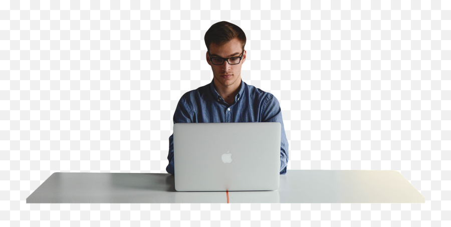 Download Man Working - Trabajando En Laptop Png,Imac Png