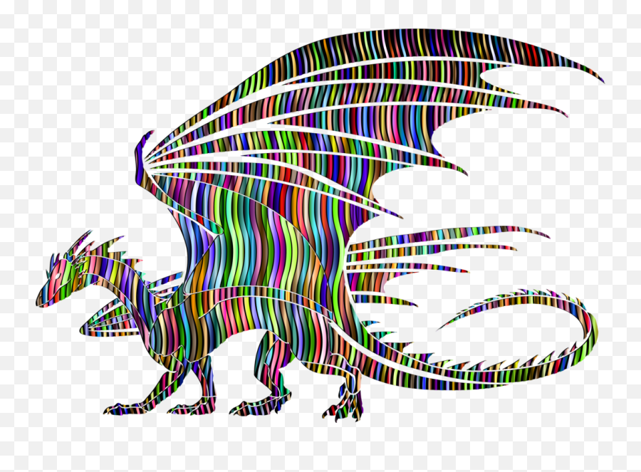 Download Wavy Prismatic Pattern Dragon Silhouette Free Svg Black And White Dragon Clipart Png Dragon Silhouette Png Free Transparent Png Images Pngaaa Com