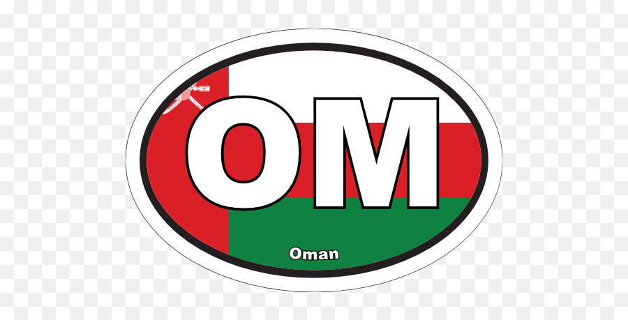 Oman Flag Oval Sticker - Circle Png,Oman Flag Png