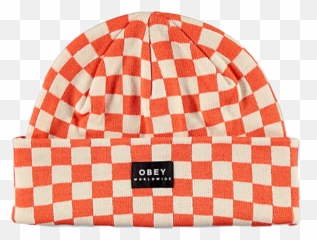 Moodboard Aesthetic Beanie Hat Checkered Obey - Aesthetic Beanie Png,Obey Png
