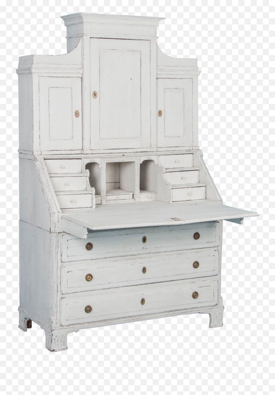 Graceful Swedish Antique Secretary - Dresser Png,Dresser Png