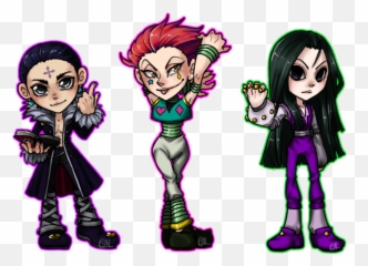 Chibi Group Sticker Of Chrollo Hisoka - Chibi Illumi And Hisoka Png,Hisoka Png