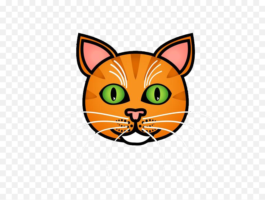 Orange Cat Nose Png Download - Nariz De Gato Dibujo,Cat Nose Png