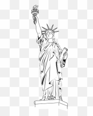 Download Of Liberty Free Stock - Statue Black White Images Background png