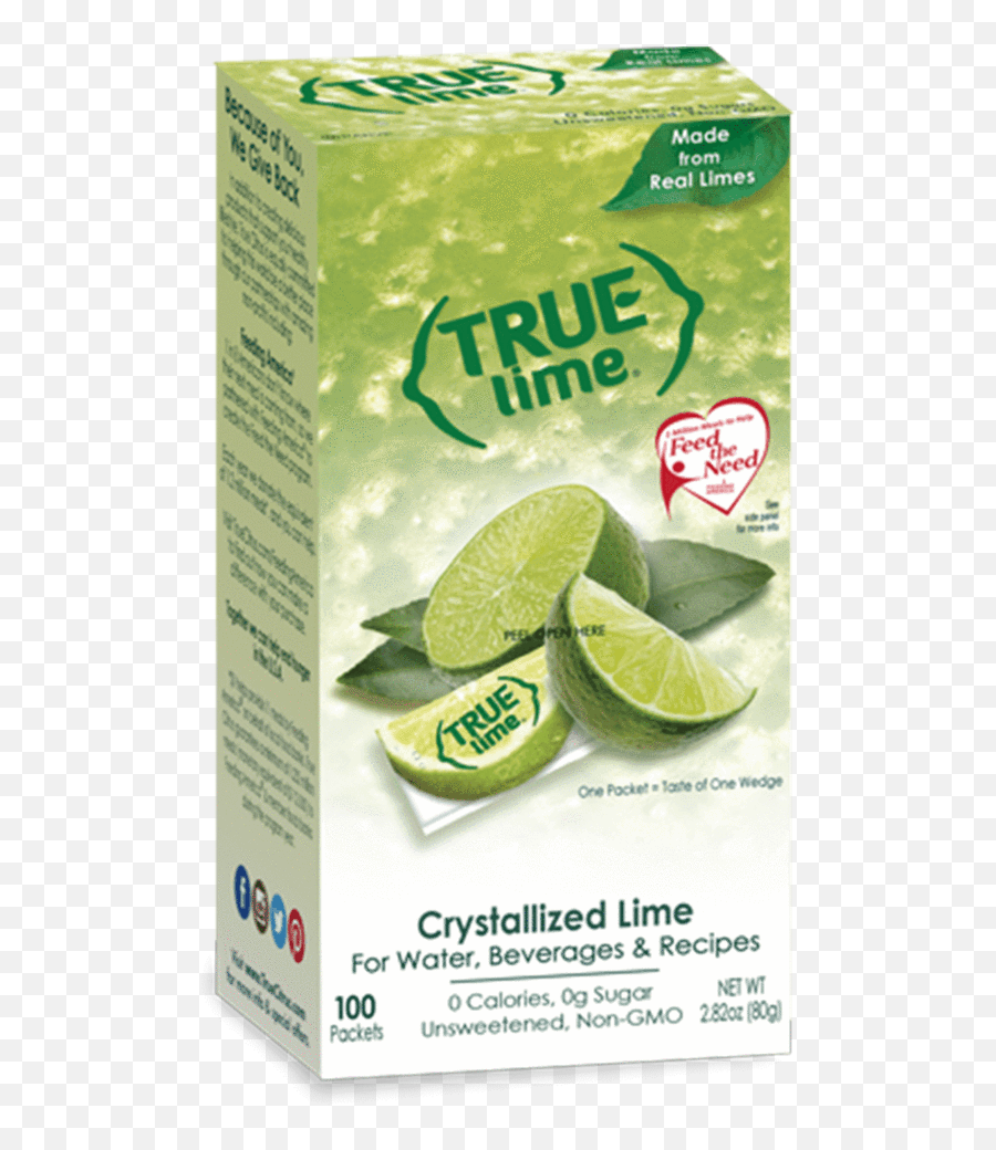 True Lime Crystallized Juice - True Lemon Lemonade Packets Png,Lime Transparent