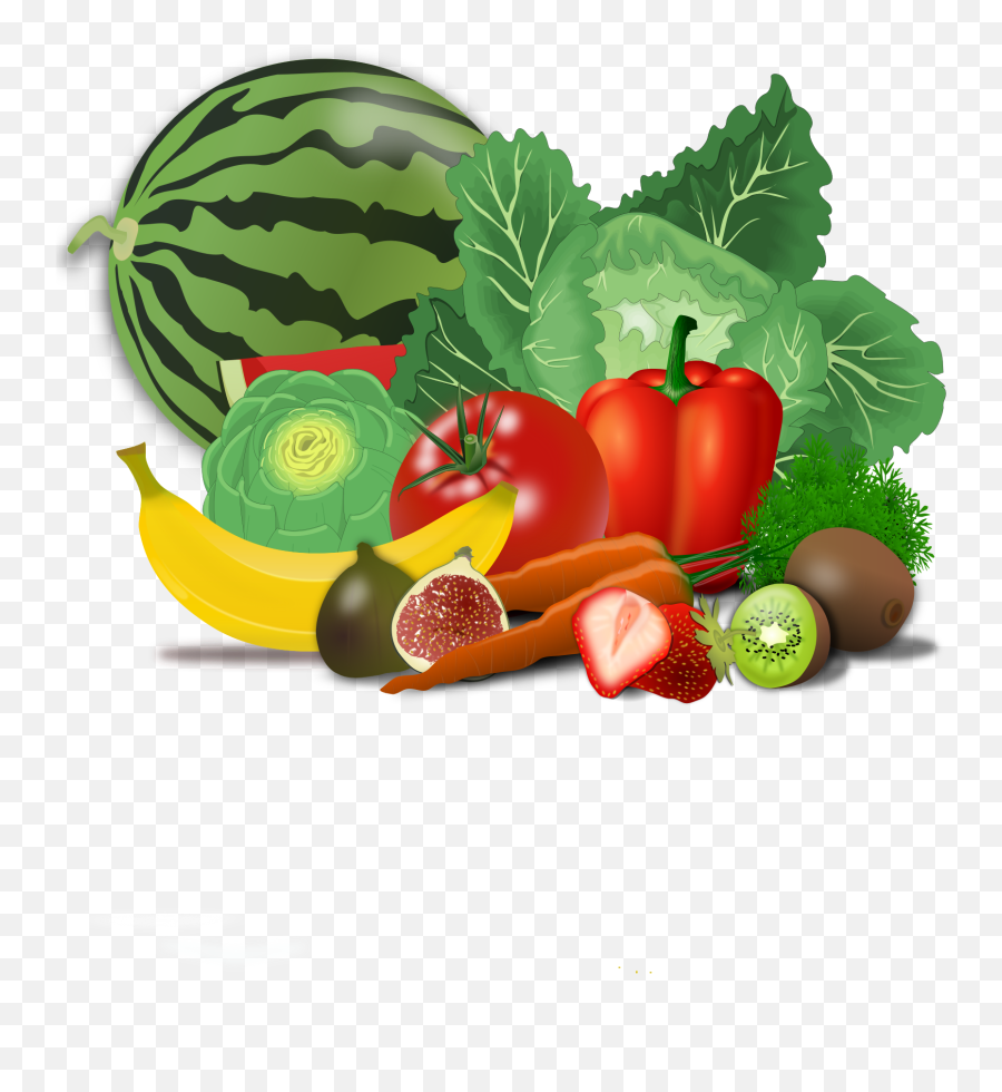 Food Clipart Vegetable Transparent Free For - Fruit And Vegetable Vector Png,Cartoon Food Png