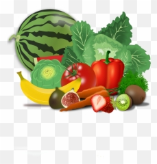 Food Clipart Vegetable Transparent Free For - Fruit And Vegetable Vector Png,Cartoon Food Png