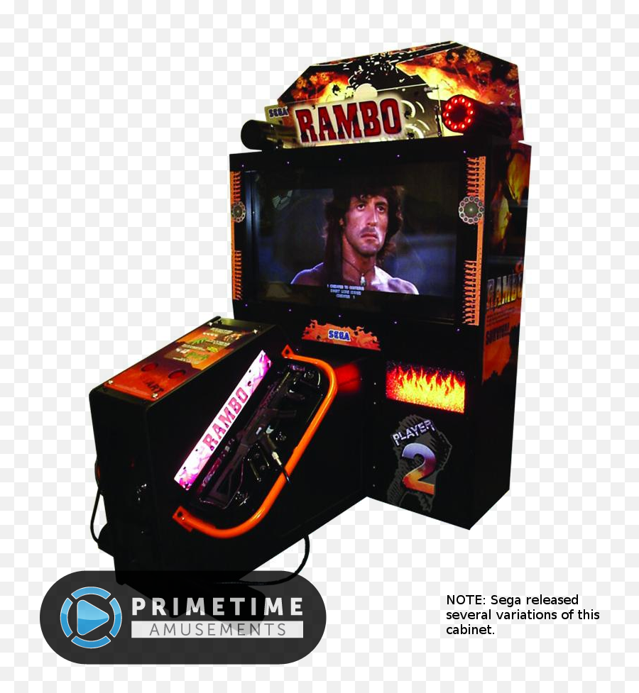 Rambo - Deluxe Model Primetime Amusements Deluxe Game Cabinet Arcade Png,Rambo Png