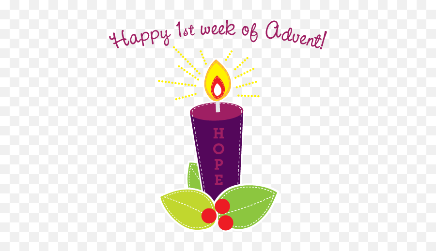 Hope Candle Was Lit Sunday December 1 - Clip Art Advent Candle Hope Png,Advent Wreath Png