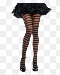 Download Adult Black Stripe Tights - Sheer Striped png