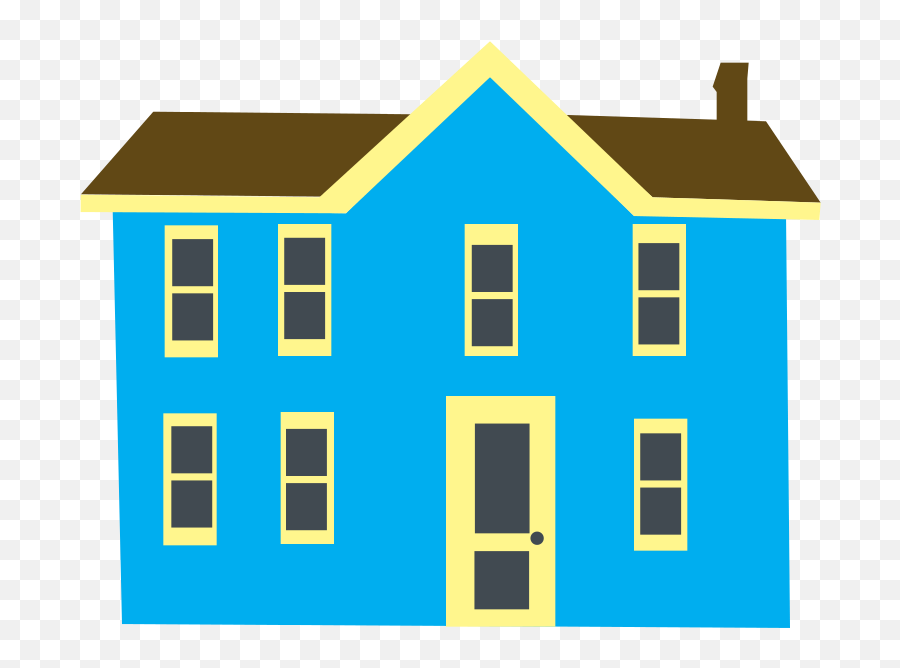 Free House Cliparts Transparent - Big Blue House Clipart Png,House Clipart Transparent